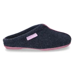 Zapatilla casa niños OKAA tipo zueco en lana con vivos.