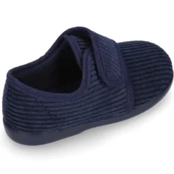Zapatilla casa niños tipo Blucher cierre adherente pana fina.