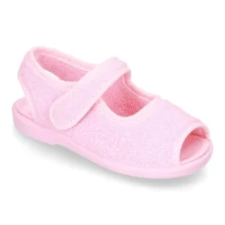 Zapatilla casa niños tipo SANDALIA con cierre adherente en toalla.