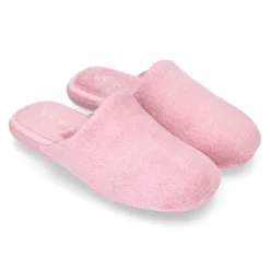 Zapatilla casa niños tipo zueco en lona tipo lana para Otoño.