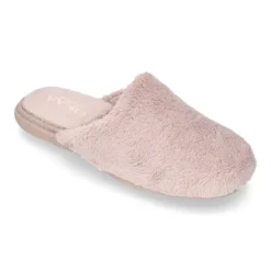 Zapatilla casa niños tipo zueco en lona tipo lana para Otoño.
