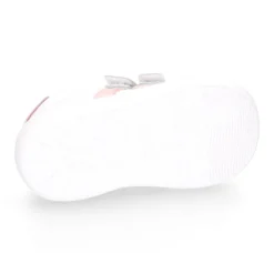 Zapatilla colegial niños pequeños OKAA sin cordones, rayas laterales y puntera reforzada en piel lavable.
