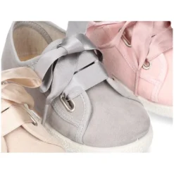 Zapatilla MODA niña en lona serratex con lazos.