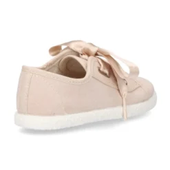 Zapatilla MODA niña en lona serratex con lazos.