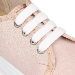 Zapatilla niñas con cordones en LONA METALIZADA.