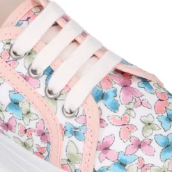 Zapatilla niñas en lona algodón con MARIPOSAS.