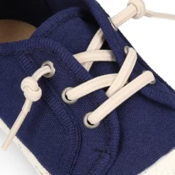 Zapatilla niño con puntera y cordones elásticos en lona algodón RECICLADO..