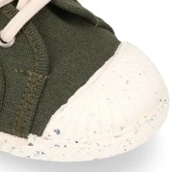 Zapatilla niño con puntera y cordones elásticos en lona algodón RECICLADO..