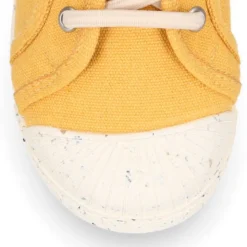 Zapatilla niño con puntera y cordones elásticos en lona algodón RECICLADO..