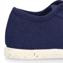 Zapatilla niño con puntera y cordones elásticos en lona algodón RECICLADO..