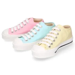 Zapatilla niños CASUAL con puntera y cordones en colores pasteles.