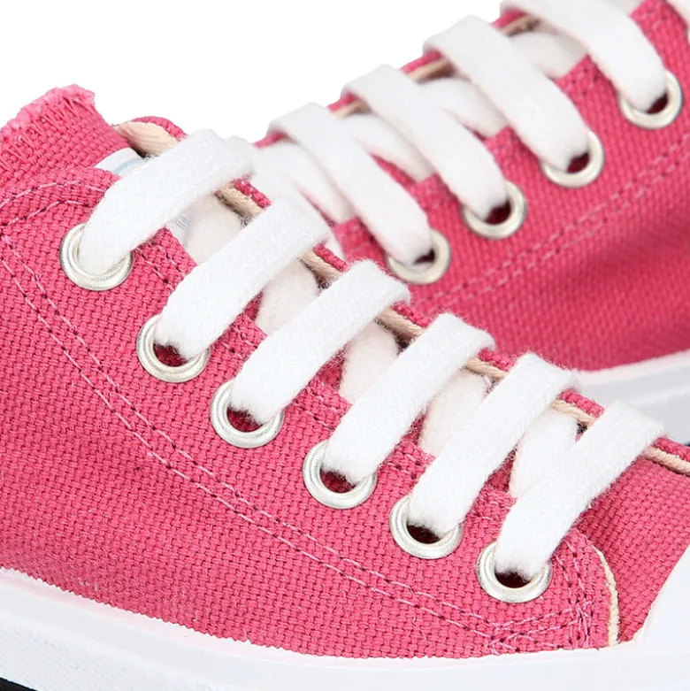 Zapatilla niños CASUAL OKAA con puntera y cordones en color Rosa Francés.
