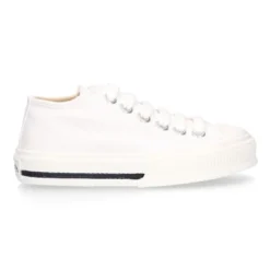 Zapatilla niños CASUAL OKAA con puntera y cordones en color blanco.