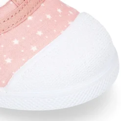 Zapatilla niños con cordones y puntera en lona con ESTRELLAS.