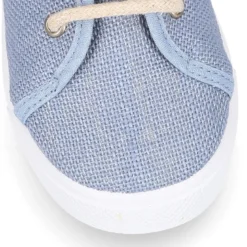 Zapatilla niños en LINO para vestir con cordones.