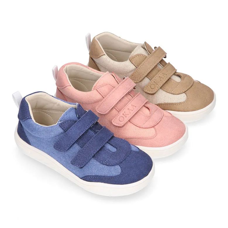Zapatilla niños en lona canvas respetuoso de Okaa Flex casual.