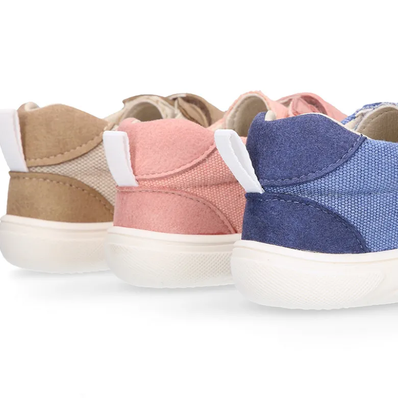 Zapatilla niños en lona canvas respetuoso de Okaa Flex casual.