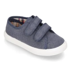 Zapatilla niño sin cordones en lona algodón LAVADA.