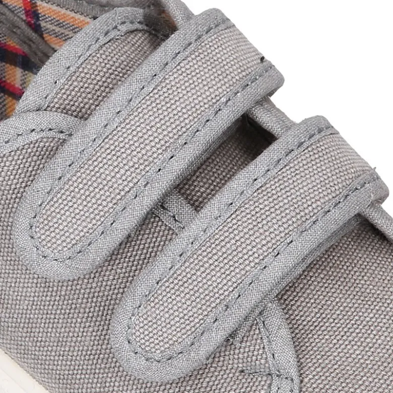 Zapatilla niño sin cordones en lona algodón LAVADA.