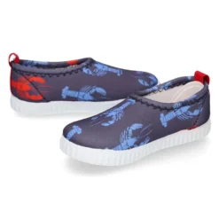 Zapatilla niños NEOPRENO con diseño con LANGOSTAS para playa y piscina.