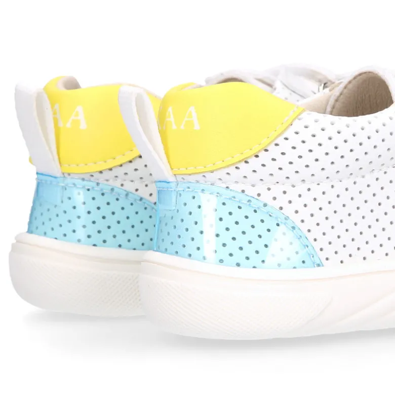 Zapatilla niños respetuoso Okaa Flex en micro perforada.
