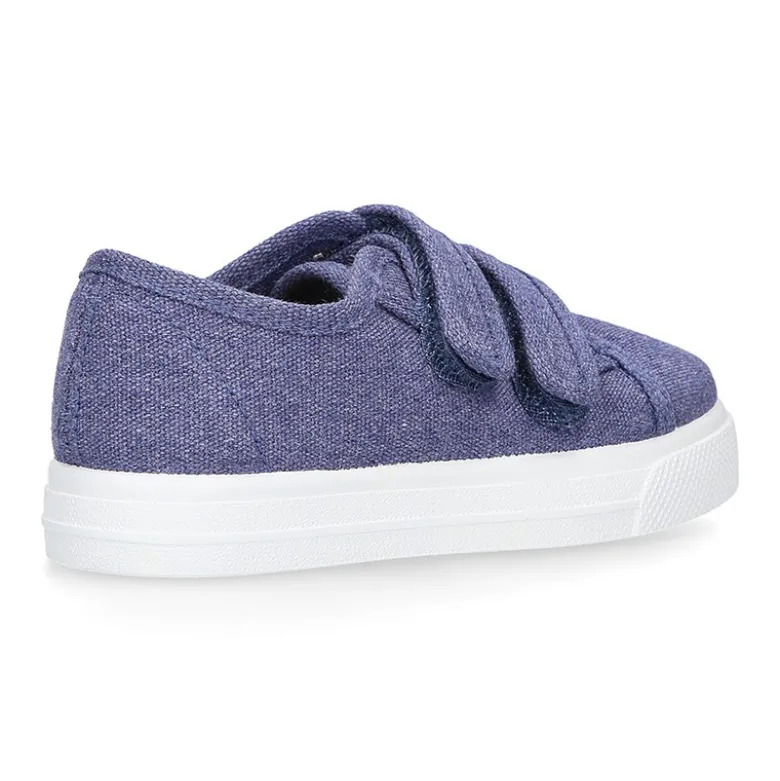 Zapatilla niños sin cordones en lona ALGODÓN RECY para vestir.