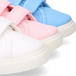 Zapatilla niños sin cordones en lona piqué algodón.