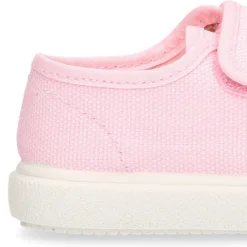 Zapatilla niños sin cordones en lona piqué algodón.