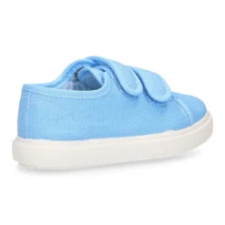 Zapatilla niños sin cordones en lona piqué algodón.
