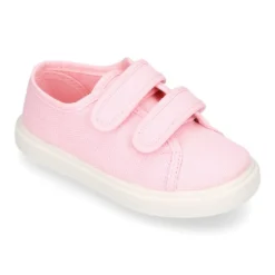 Zapatilla niños sin cordones en lona piqué algodón.