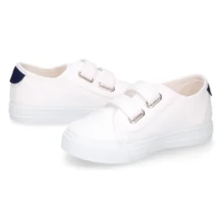Zapatilla niños sin cordones en lona algodón con diseño BANDERA.