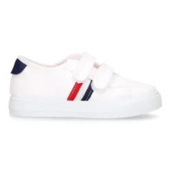 Zapatilla niños sin cordones en lona algodón con diseño BANDERA.