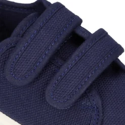 Zapatilla niños sin cordones en lona algodón MARINO.