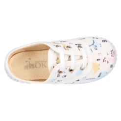 Zapatilla niños tipo Bamba con cordones en lona con DINOSAURIOS.