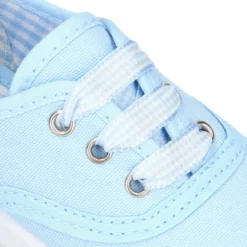 Zapatilla niños tipo bamba en lona con cordones VICHY.