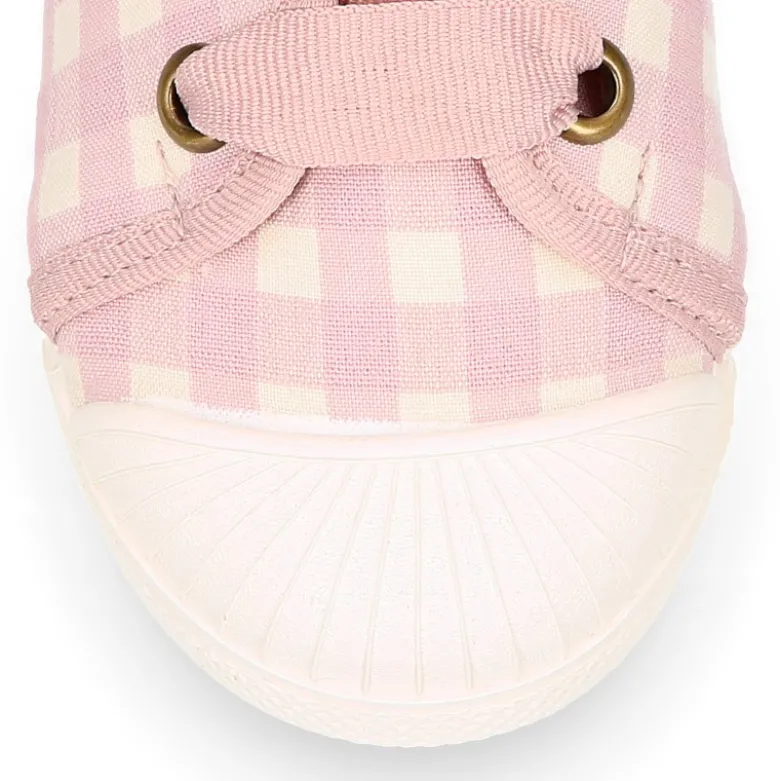 Zapatilla niños tipo con cordones y puntera en VICHY.