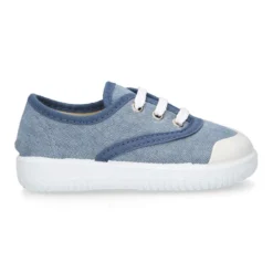 Zapatilla o Bamba niño con cordones en lona con PUNTERA.