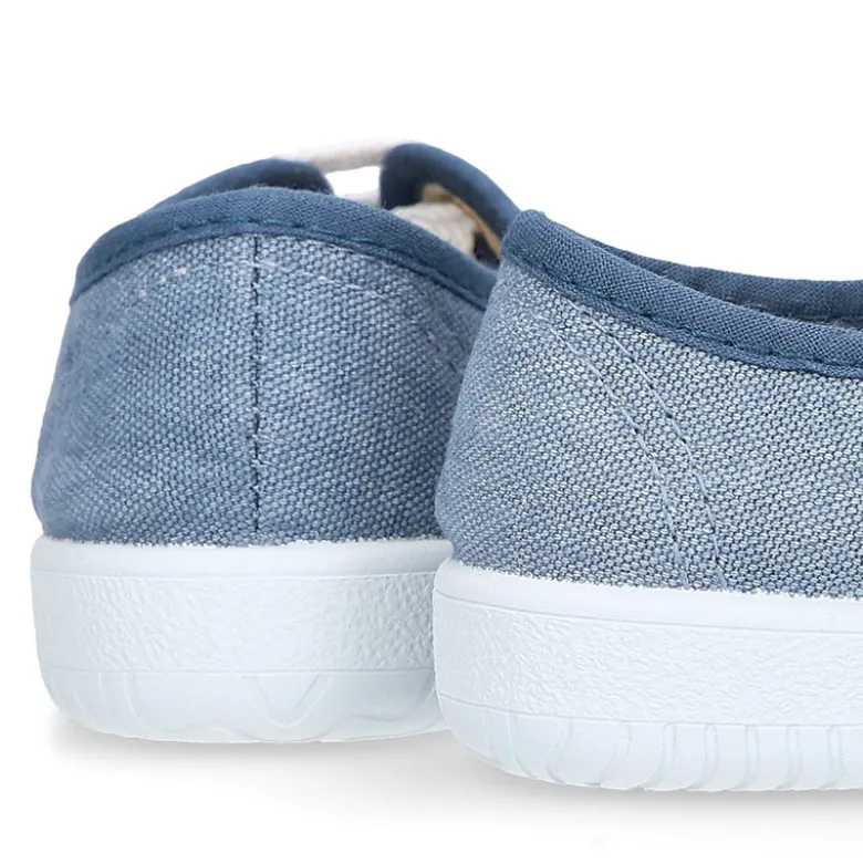 Zapatilla o Bamba niño en lona JEANS.
