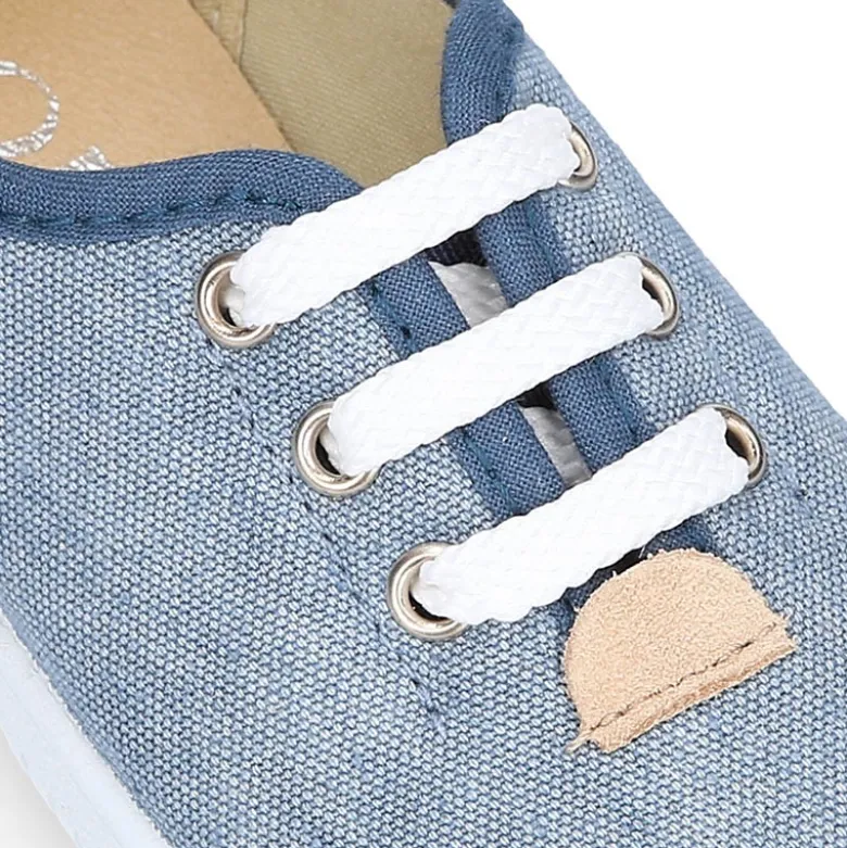 Zapatilla o Bamba niño en lona JEANS.