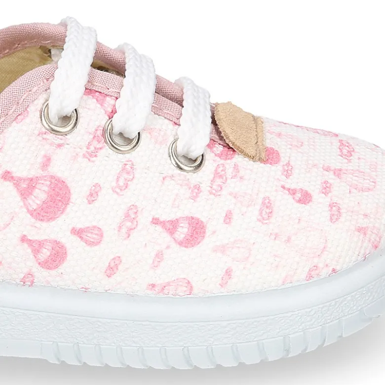 Zapatilla o Bamba niños en lona con GLOBOS.