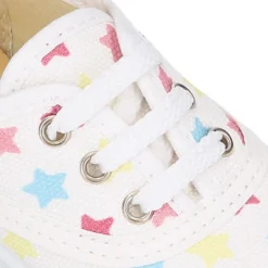 Zapatilla o Bamba niños en lona con ESTRELLAS MULTICOLOR.