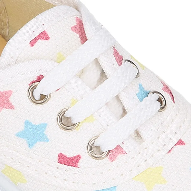 Zapatilla o Bamba niños en lona con ESTRELLAS MULTICOLOR.