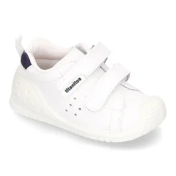 Zapatilla o Deportiva niños sin cordones, con puntera y talonera reforzadas en piel lavable.