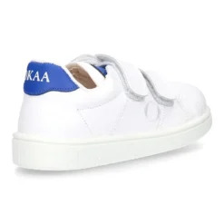 Zapatilla Okaa combinada con PLANTILLA DE PIEL y sin cordones.