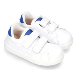 Zapatilla Okaa combinada con PLANTILLA DE PIEL y sin cordones.
