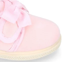 Zapatillas casa niña en lana suave con cierre adherente y LAZO.