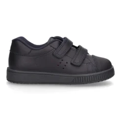 Zapatillas de niños de cole sin cordones y puntera reforzada en piel lavable