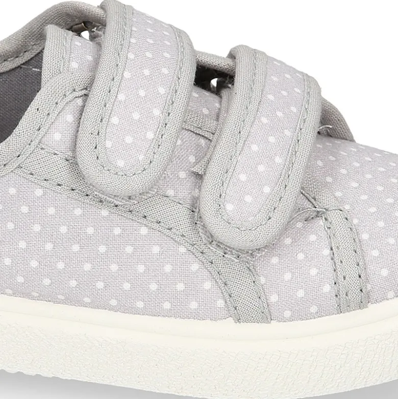 Zapatilla sin cordones en lona con LUNARES.