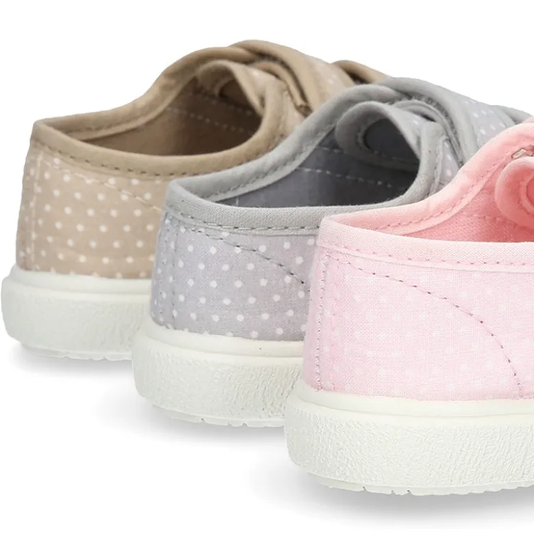 Zapatilla sin cordones en lona con LUNARES.