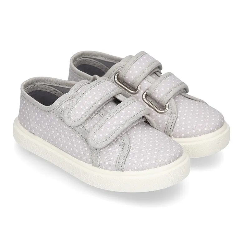 Zapatilla sin cordones en lona con LUNARES.